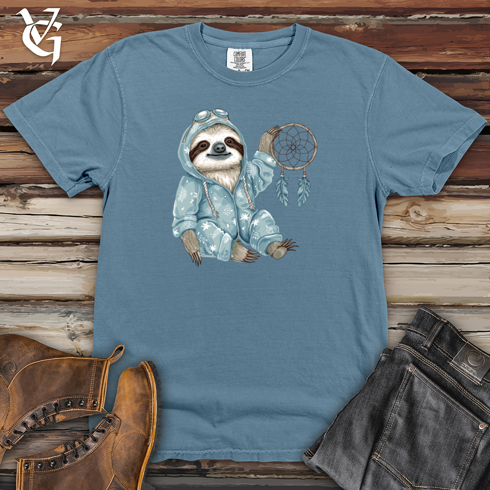 Viking Goods Sloth Dreamcatcher Charm Heavy Cotton Comfort Colors Tee Blue Jean / L