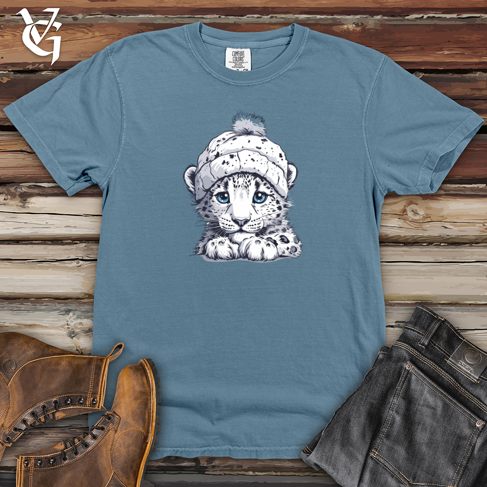 Viking Goods Snow Leopard Warmth Heavy Cotton Comfort Colors Tee Blue Jean / L