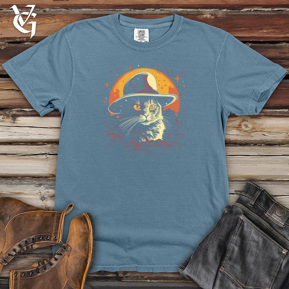 Viking Goods Space Cowboy Cat Adventure 02 Heavy Cotton Comfort Colors Tee Blue Jean / L