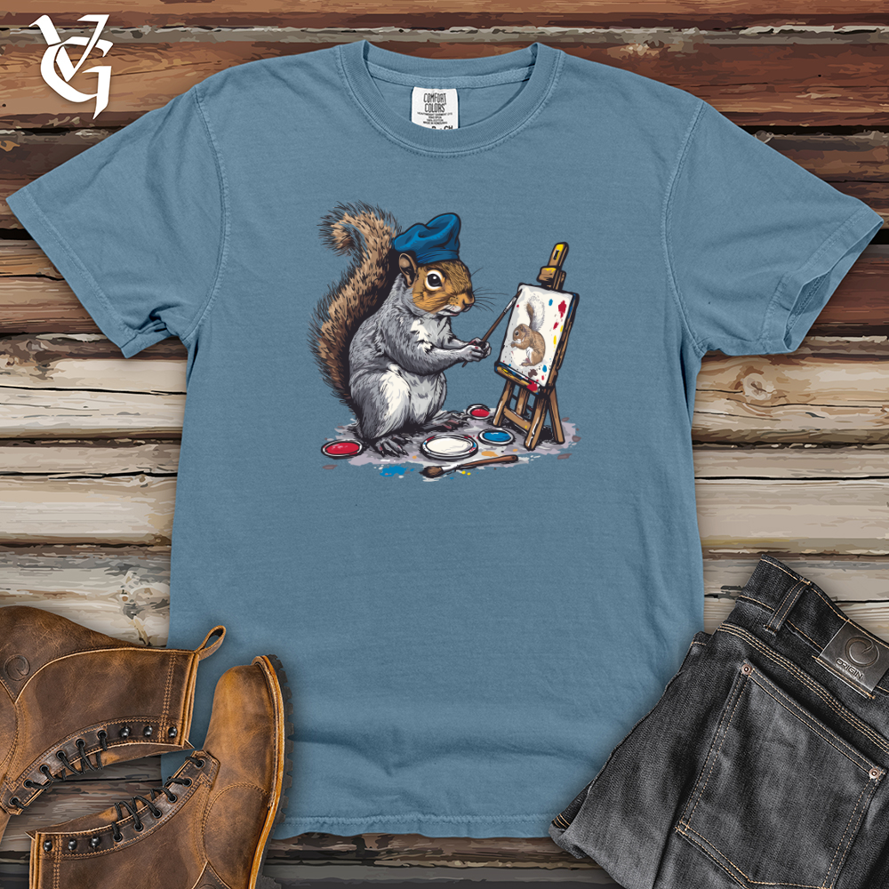 Viking Goods Squirrel Artist Masterpiece Heavy Cotton Comfort Colors Tee Blue Jean / L