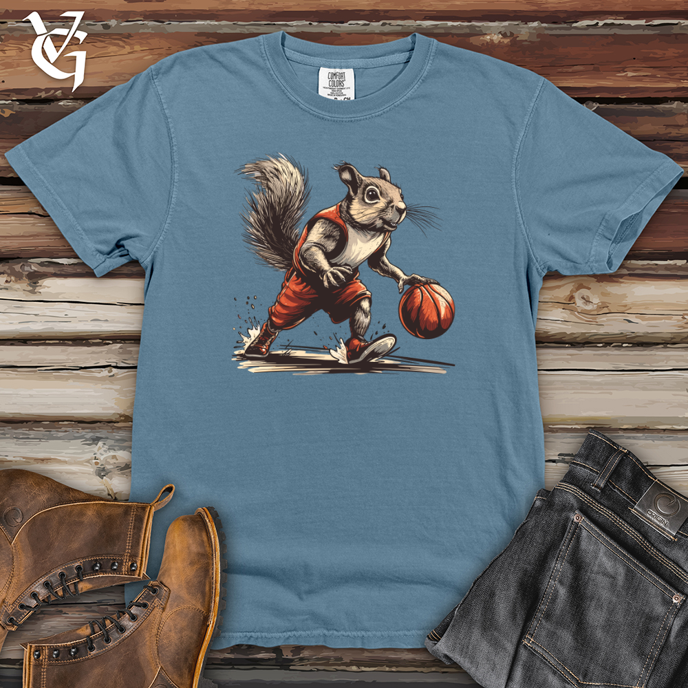 Viking Goods Squirrel Basketball Hustle Heavy Cotton Comfort Colors Tee Blue Jean / L