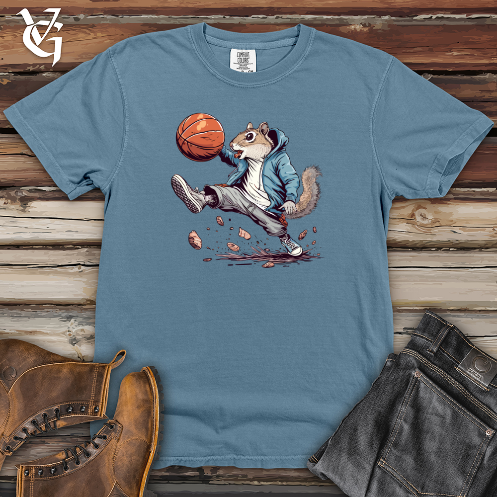 Viking Goods Squirrel Basketball Hustle Heavy Cotton Comfort Colors Tee Blue Jean / L