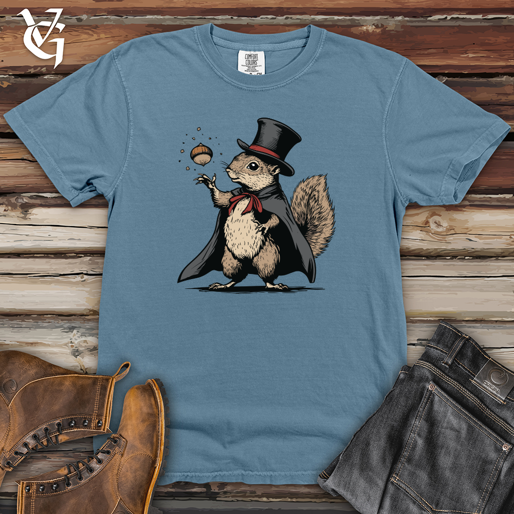 Viking Goods Squirrel Magician Show Heavy Cotton Comfort Colors Tee Blue Jean / L