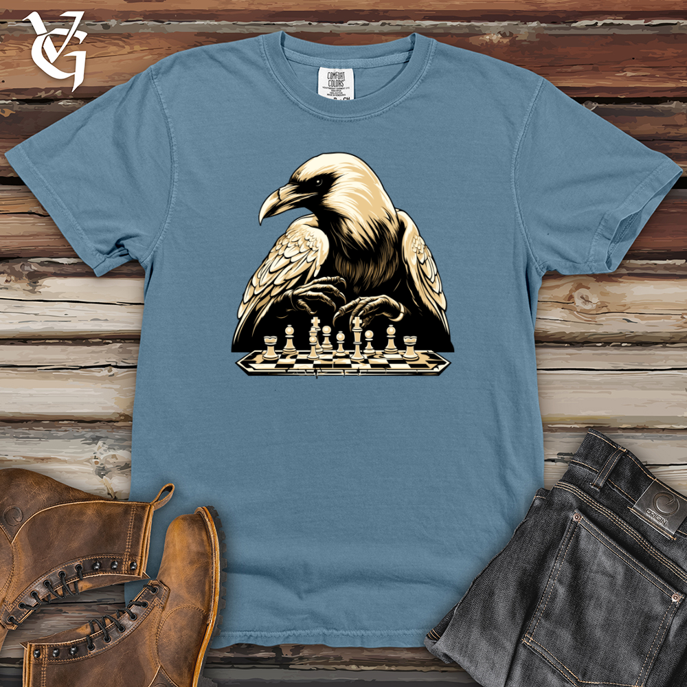 Viking Goods Strategizing Raven Chess Player Heavy Cotton Comfort Colors Tee Blue Jean / L