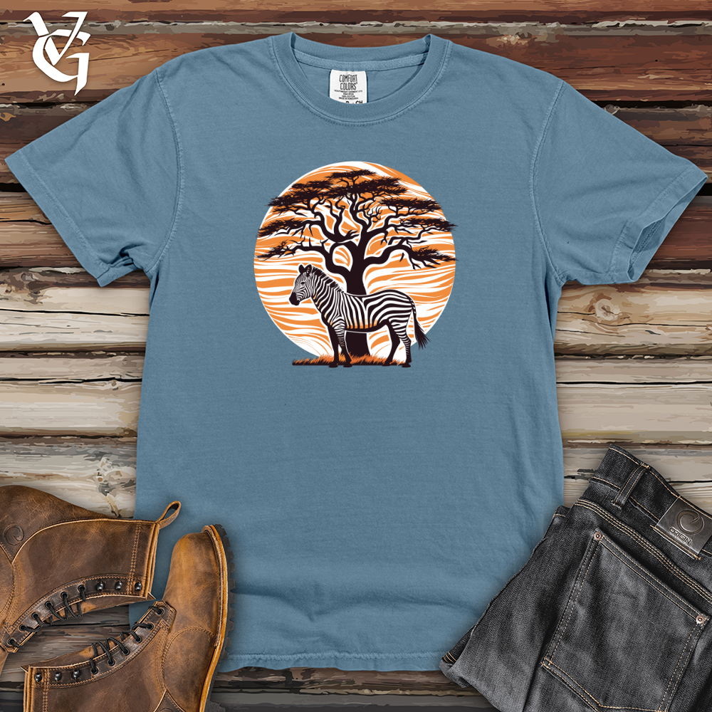 Viking Goods Striped Canopy Zebra Heavy Cotton Comfort Colors Tee Blue Jean / L