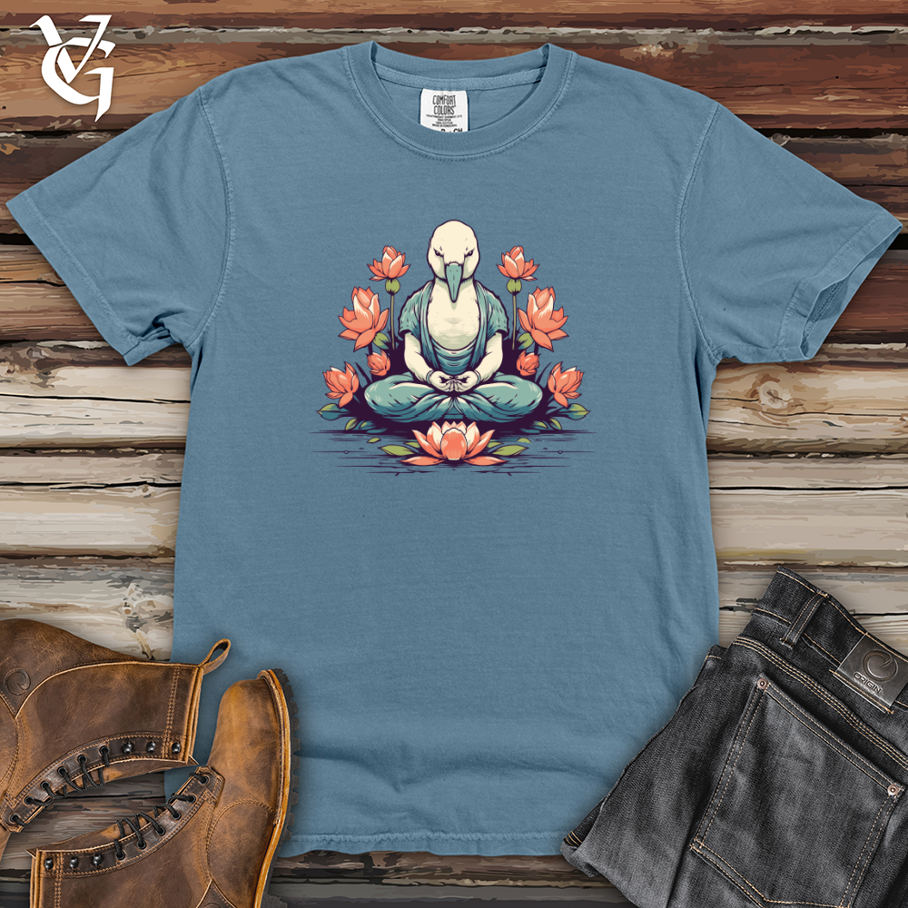 Viking Goods Swan Zen Bloom Heavy Cotton Comfort Colors Tee Blue Jean / L
