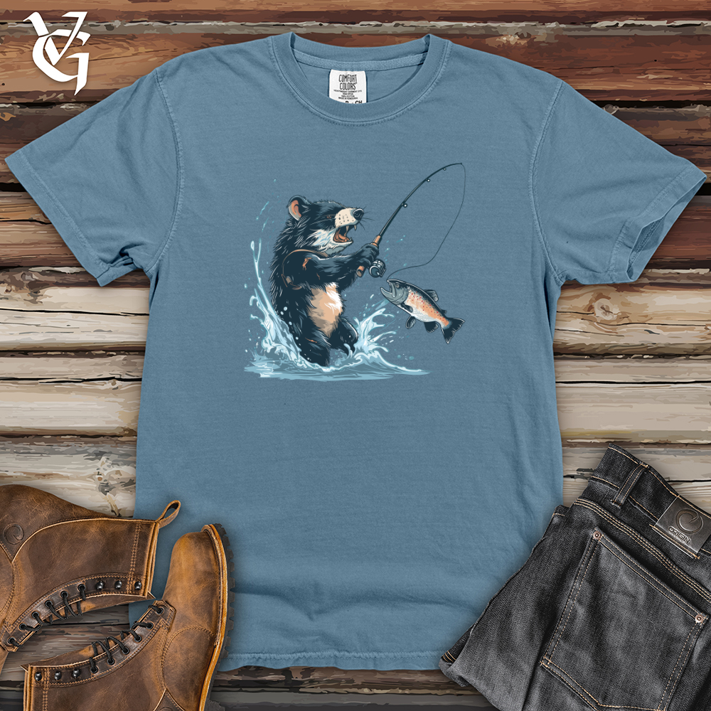 Viking Goods Tasmanian Devil Fishing Heavy Cotton Comfort Colors Tee Blue Jean / L