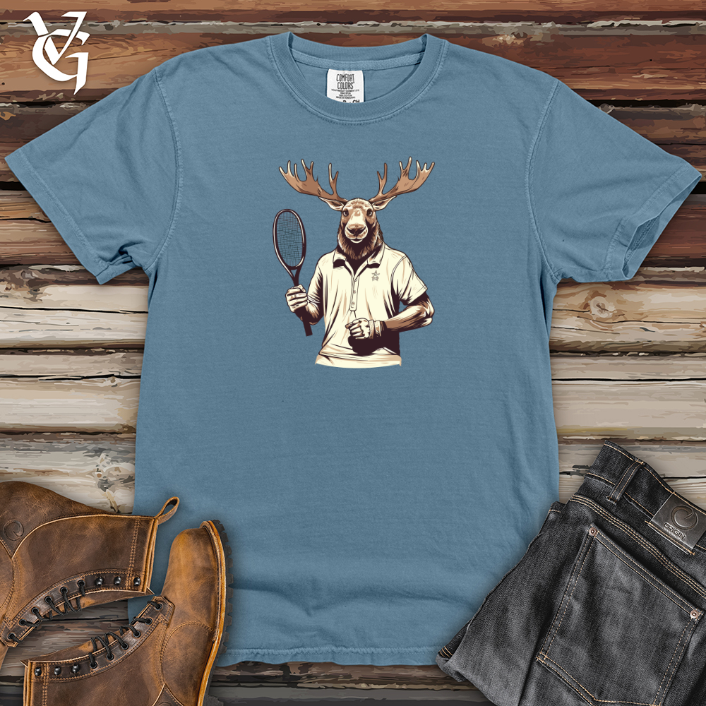 Viking Goods Tennis Antlers Heavy Cotton Comfort Colors Tee Blue Jean / L