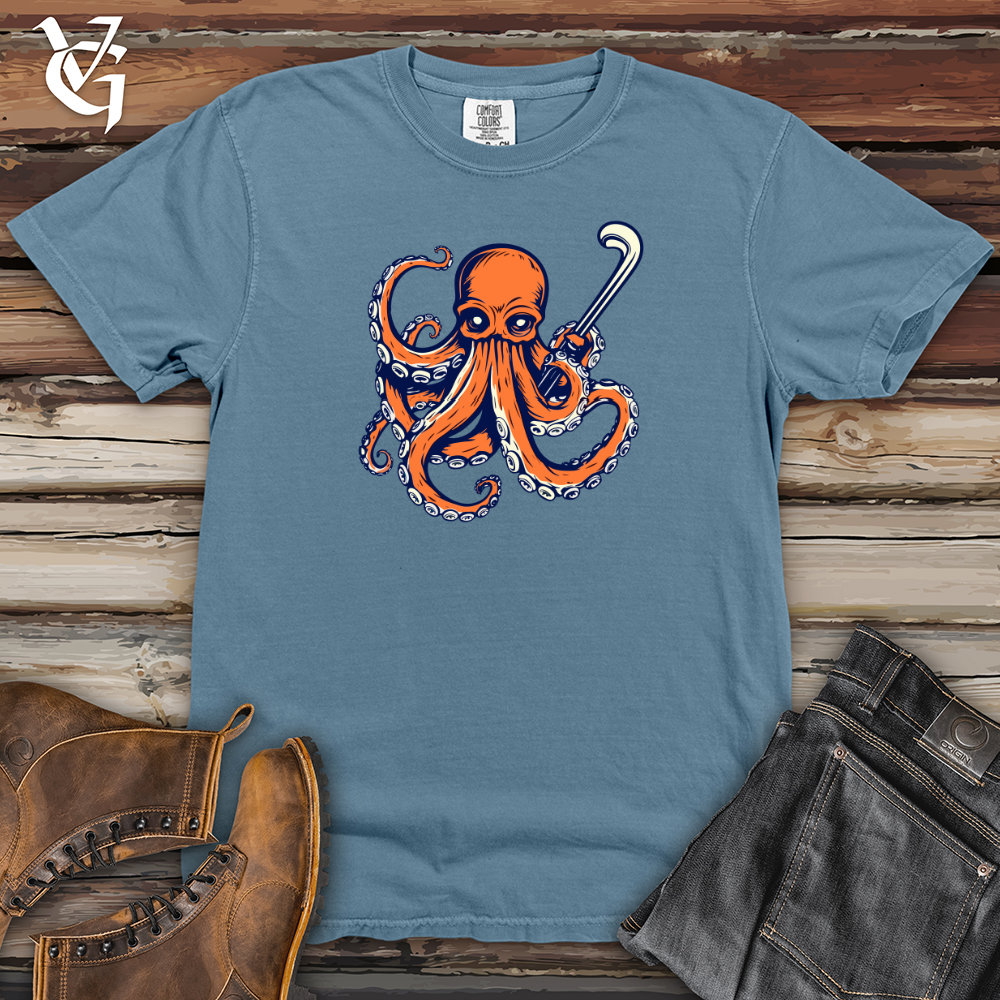 Viking Goods Tentacled Slapshot Heavy Cotton Comfort Colors Tee Blue Jean / L