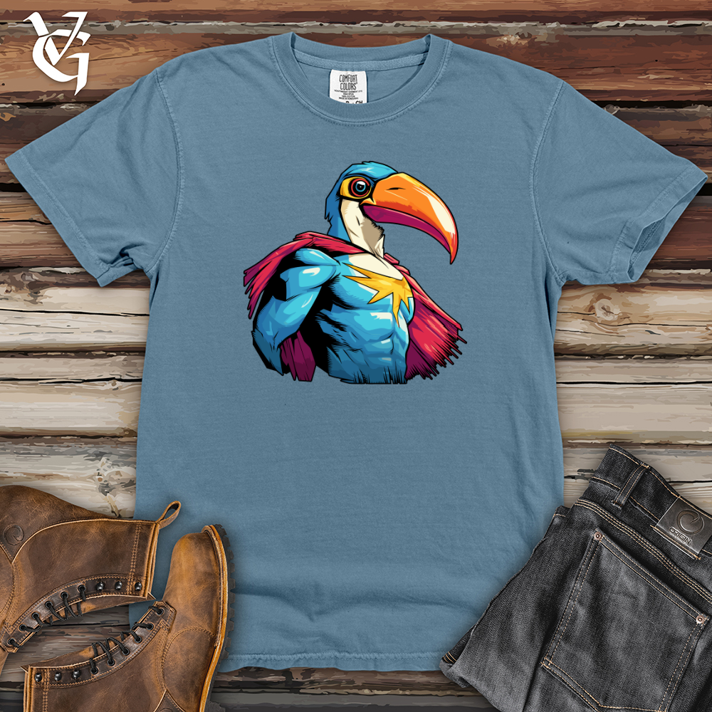 Viking Goods Toucan Superhero Pose Heavy Cotton Comfort Colors Tee Blue Jean / L