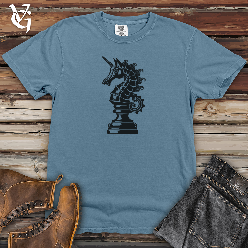 Viking Goods Unicorn Knight Checkmate Heavy Cotton Comfort Colors Tee Blue Jean / L