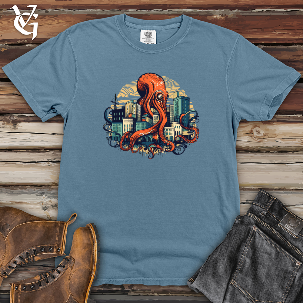 Viking Goods Urban Kraken Heavy Cotton Comfort Colors Tee Blue Jean / L