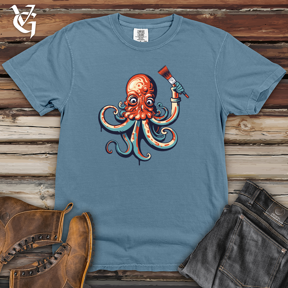 Viking Goods Vintage Artistic Octo Heavy Cotton Comfort Colors Tee Blue Jean / L