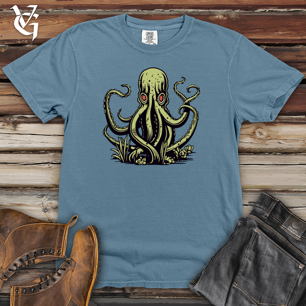 Viking Goods Vintage Cactus Octopus Heavy Cotton Comfort Colors Tee Blue Jean / L