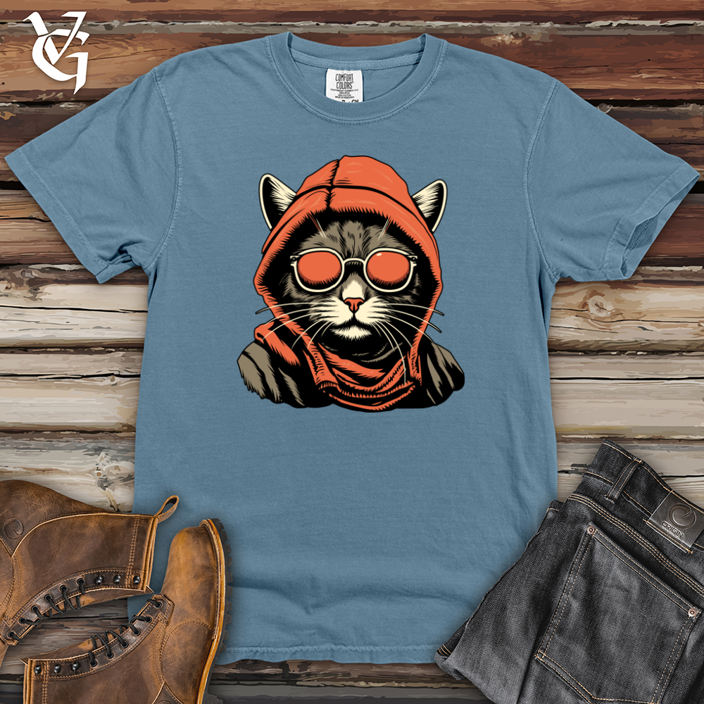 Viking Goods Vintage Masked Kitty Heavy Cotton Comfort Colors Tee Blue Jean / L