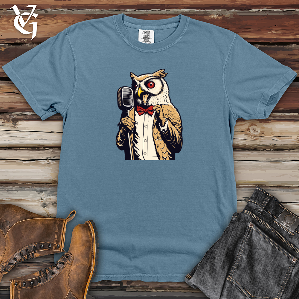 Viking Goods Vintage Melodic Owl 01 Heavy Cotton Comfort Colors Tee Blue Jean / L