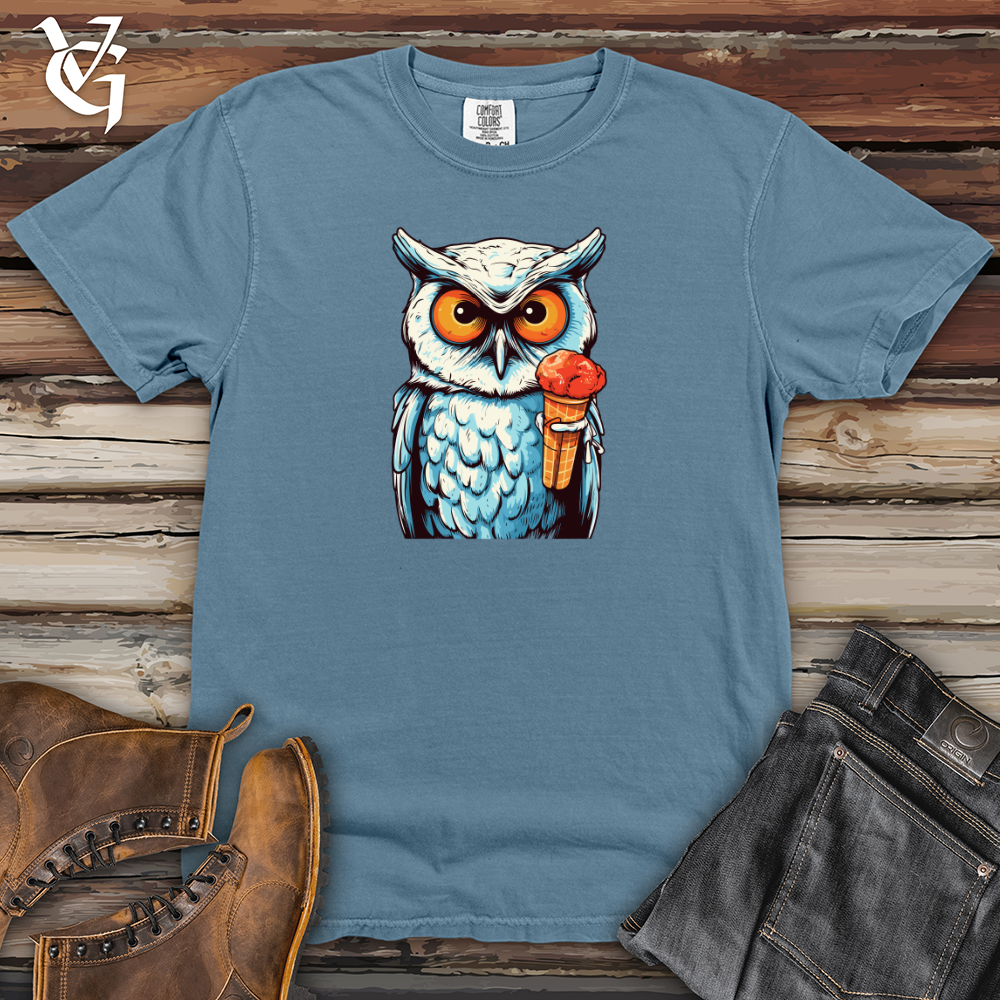 Viking Goods Vintage Popsicle Owl Heavy Cotton Comfort Colors Tee Blue Jean / L