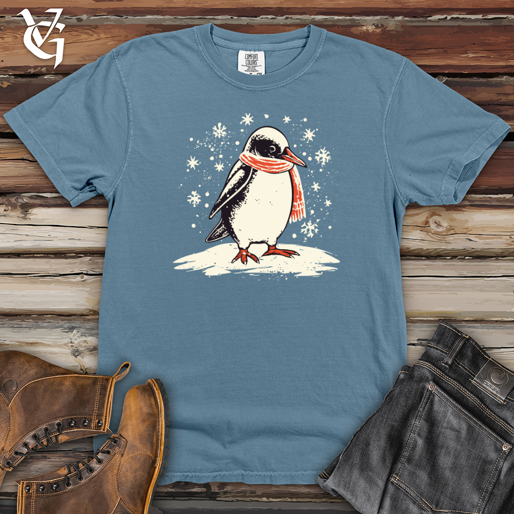 Viking Goods Vintage Snowy Penguin Heavy Cotton Comfort Colors Tee Blue Jean / L