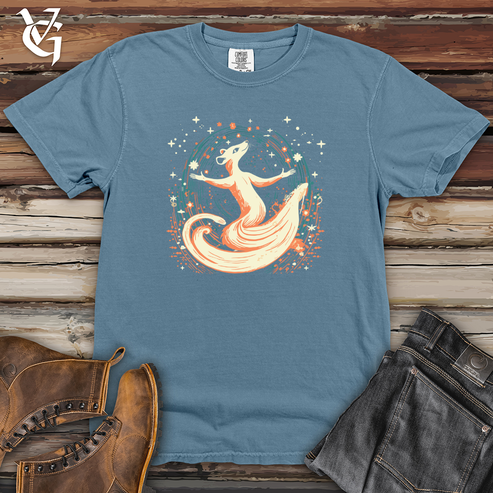 Viking Goods Weasel Cosmic Dance Heavy Cotton Comfort Colors Tee Blue Jean / L