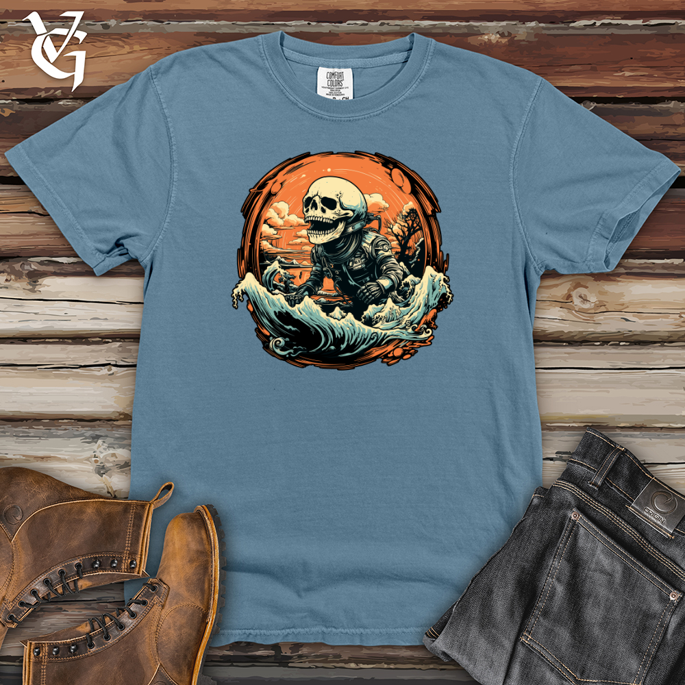 Viking Goods Whale Scaping Expedition Heavy Cotton Comfort Colors Tee Blue Jean / L