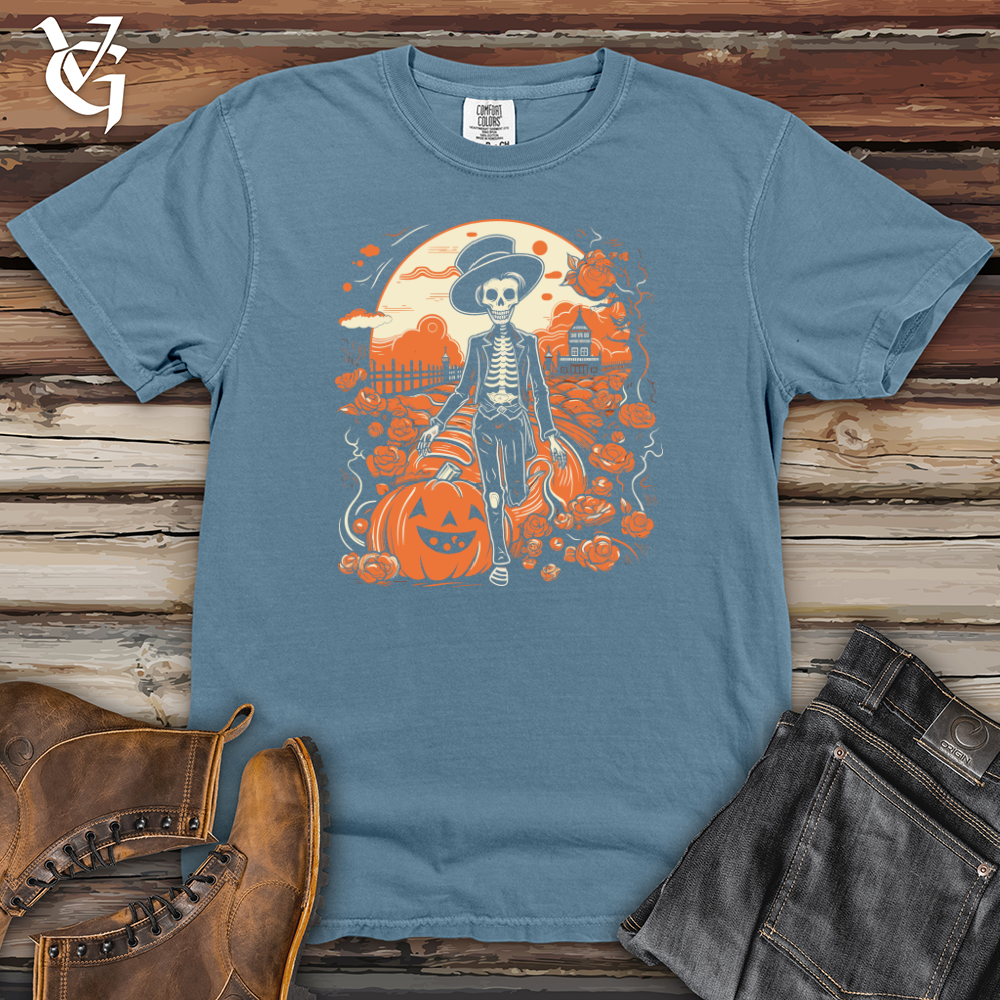 Viking Goods Whimsical Peach Haunting Heavy Cotton Comfort Colors Tee Blue Jean / L