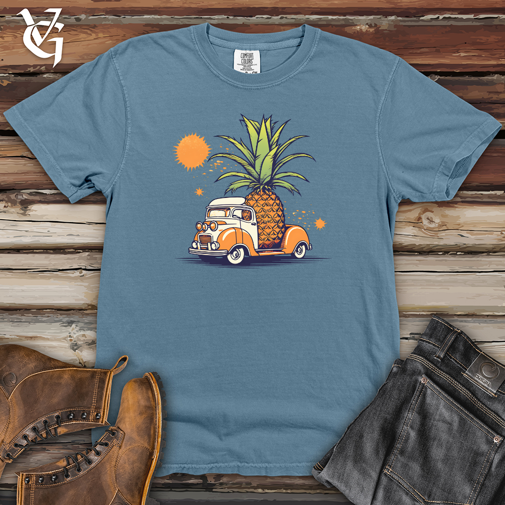 Viking Goods Whimsical Pineapple Ride Heavy Cotton Comfort Colors Tee Blue Jean / L