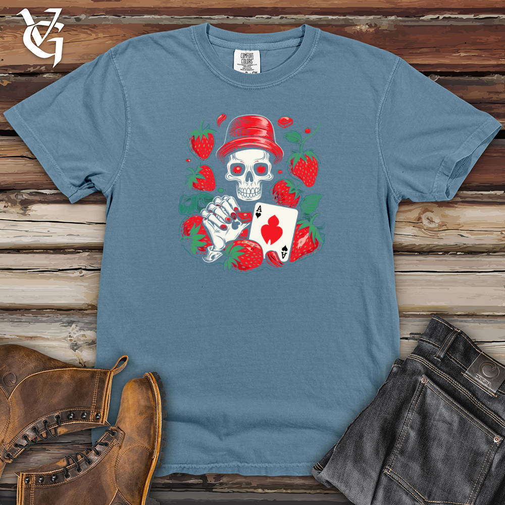 Viking Goods Whimsical Strawberry Gambler Heavy Cotton Comfort Colors Tee Blue Jean / L