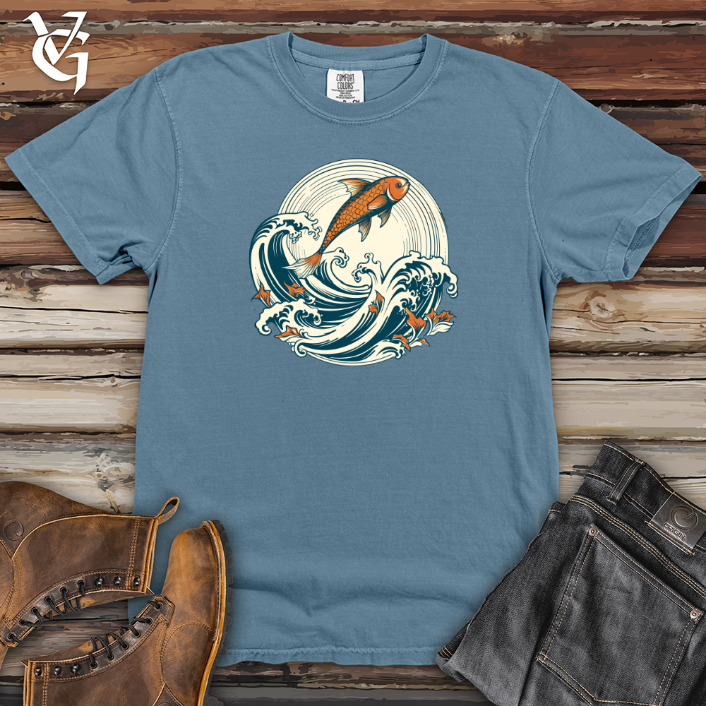 Viking Goods Whimsurfing Wave Rider Heavy Cotton Comfort Colors Tee Blue Jean / L