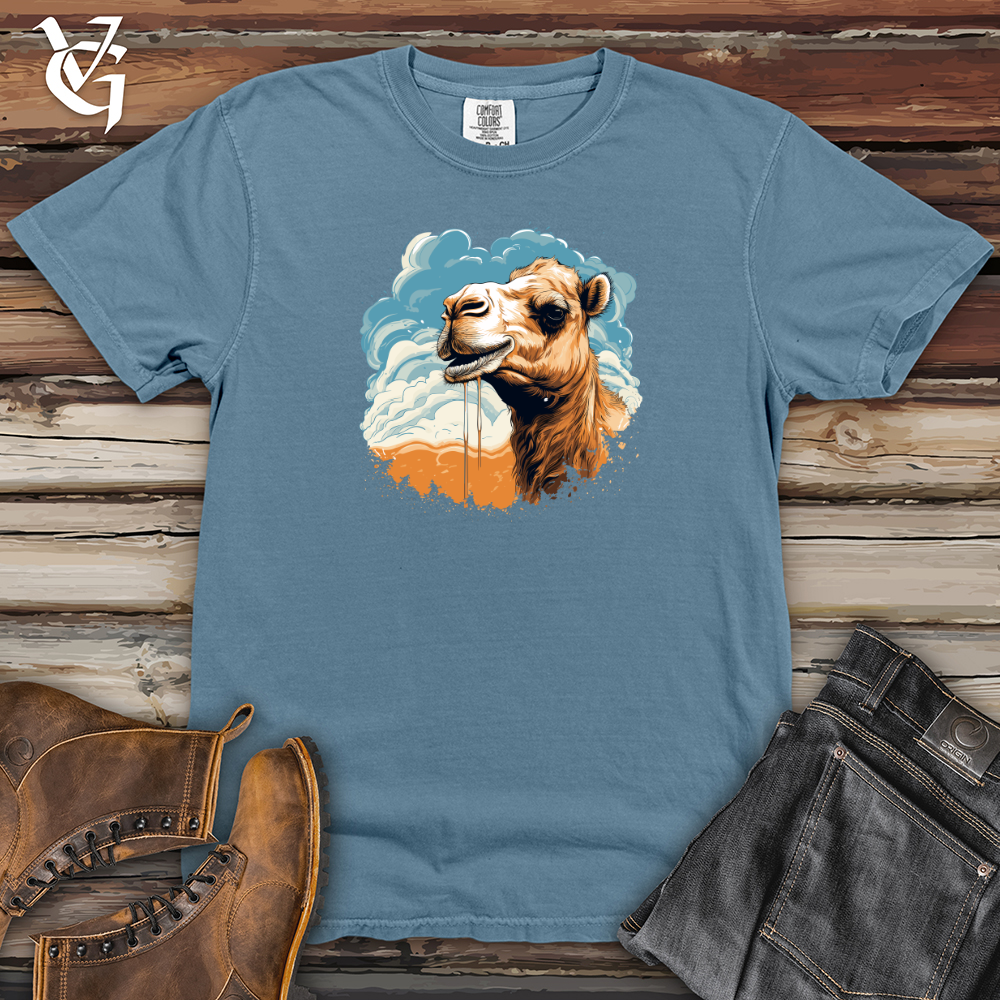 Viking Goods Whirling Dune Camel Heavy Cotton Comfort Colors Tee Blue Jean / L