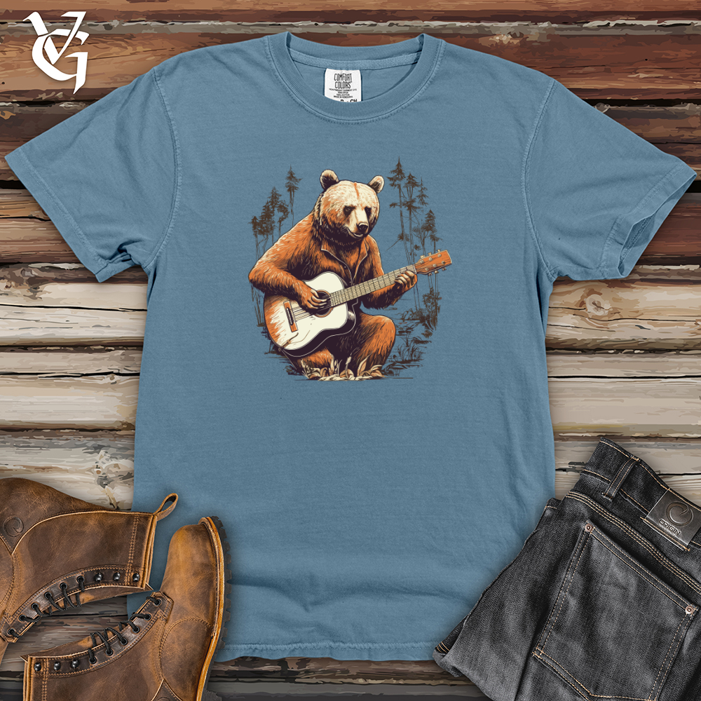 Viking Goods Wild Melodies Guitar Bear Heavy Cotton Comfort Colors Tee Blue Jean / L
