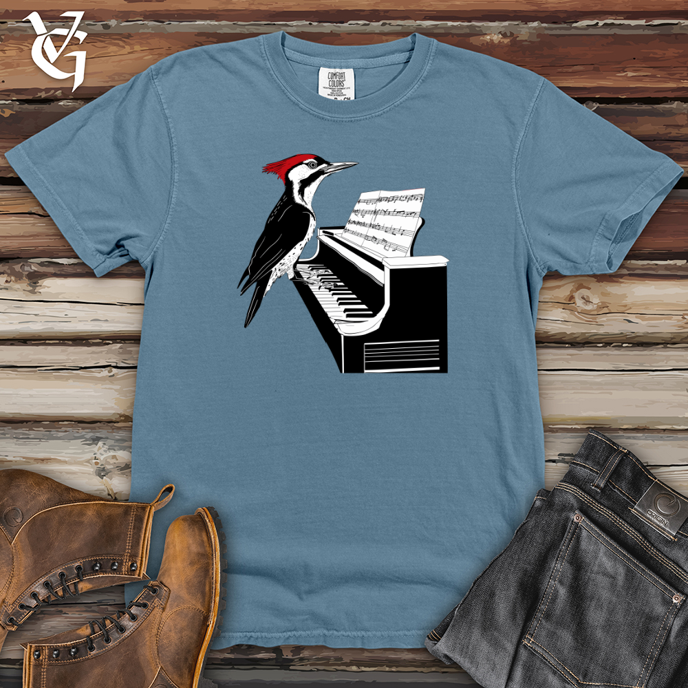 Viking Goods Woodpecker Piano Solo Heavy Cotton Comfort Colors Tee Blue Jean / L