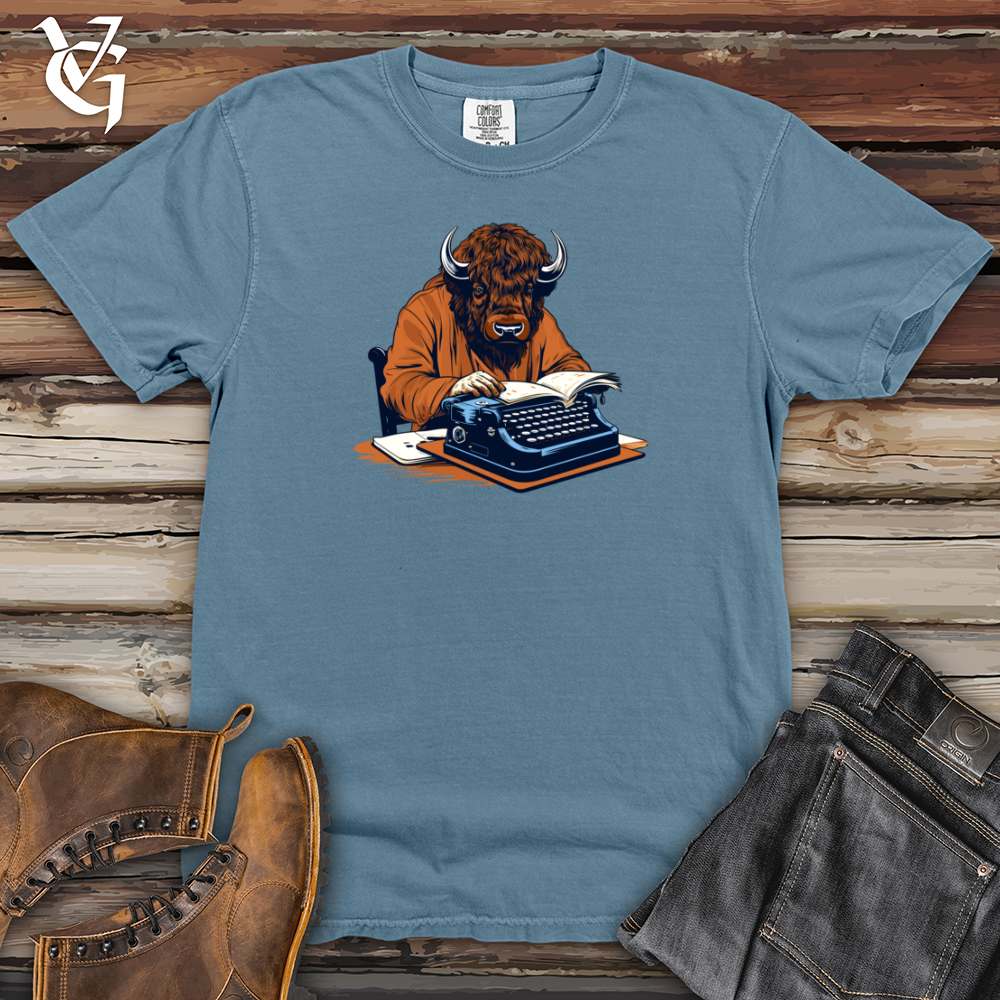 Viking Goods Wordsmith Bison Typewriter Heavy Cotton Comfort Colors Tee Black / L