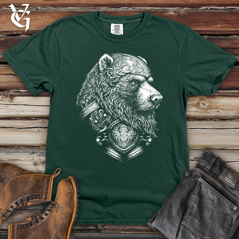 Viking Goods Handsome Celtic Bear Heavy Cotton Comfort Colors Tee Blue Spruce / L