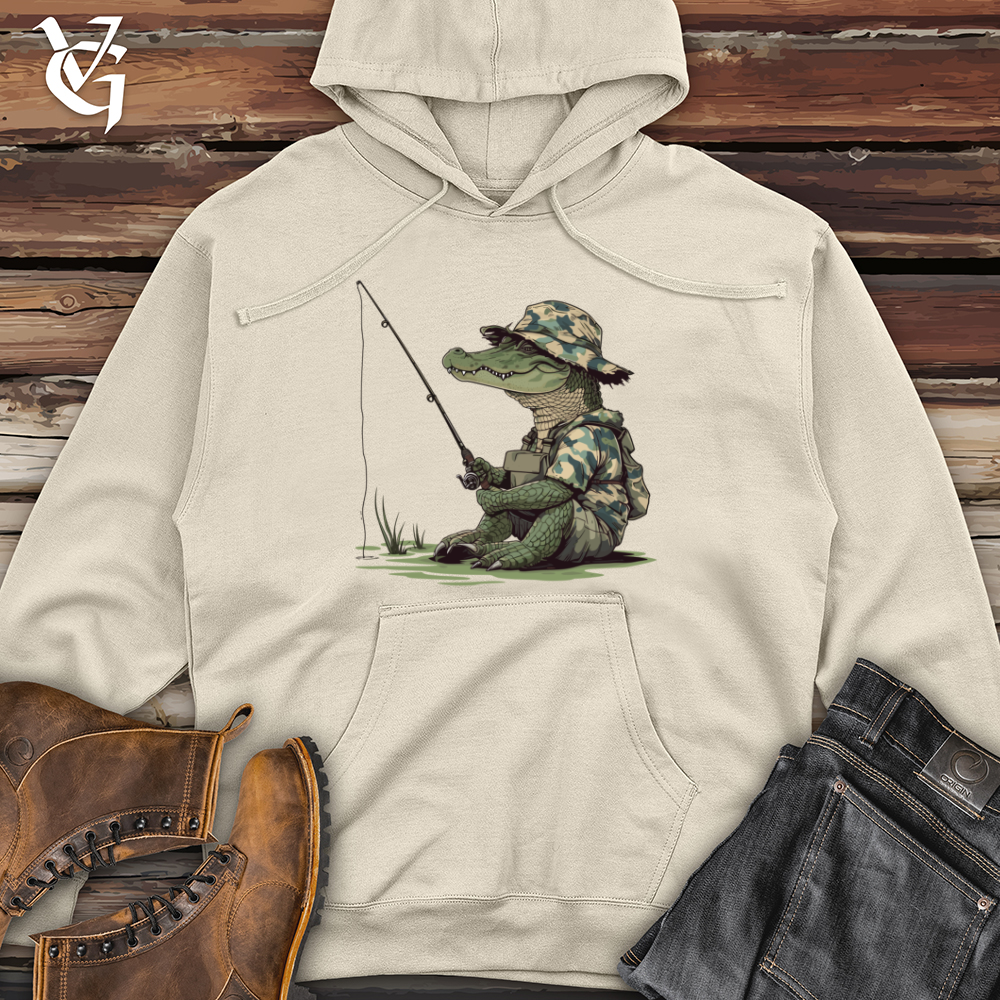 Viking Goods Alligator Angler Adventure Midweight Hooded Sweatshirt Bone / L
