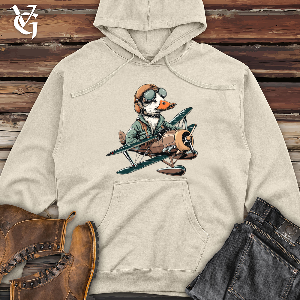 Viking Goods Aviator Duck Flight Midweight Hooded Sweatshirt Bone / L