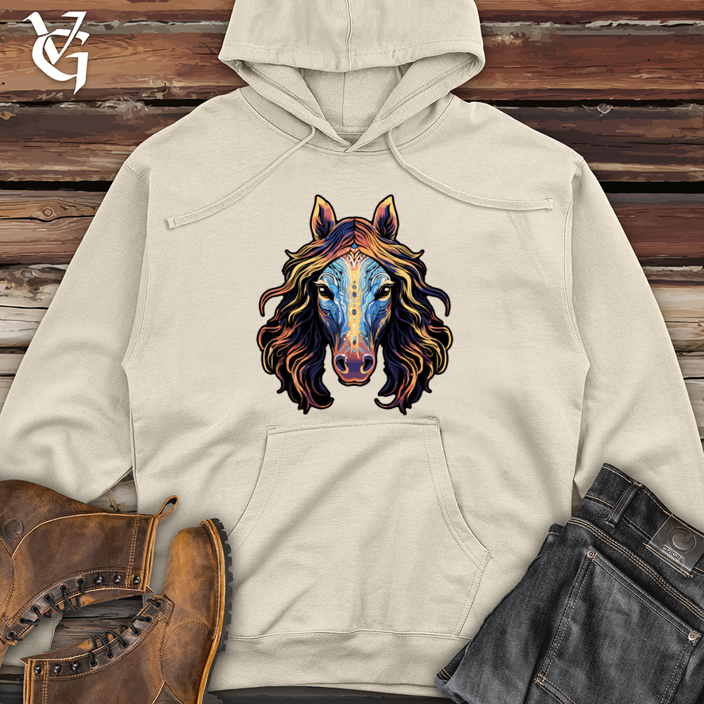 Viking Goods Cosmic Equine Majesty Midweight Hooded Sweatshirt Bone / L