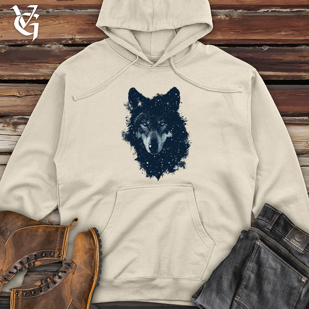 Viking Goods Cosmic Wolf Essence Midweight Hooded Sweatshirt Bone / L