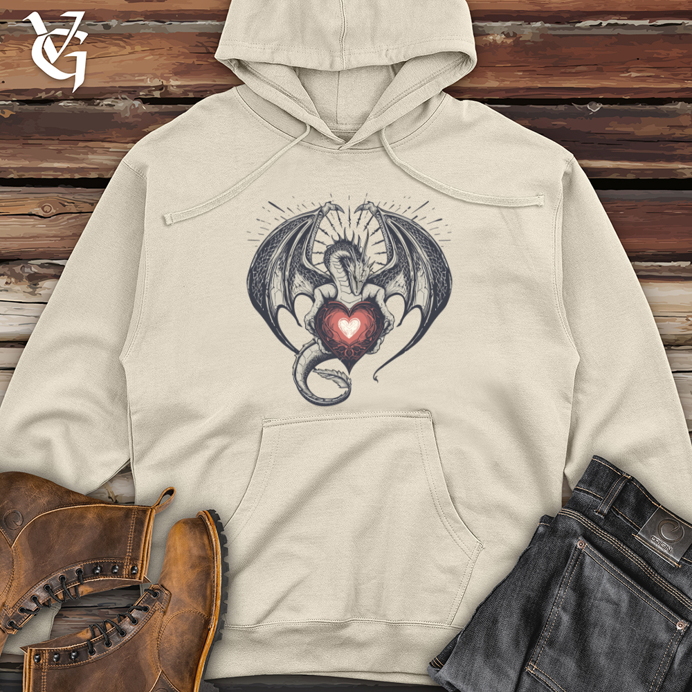 Viking Goods Dragon Heart Embrace Midweight Hooded Sweatshirt Bone / L