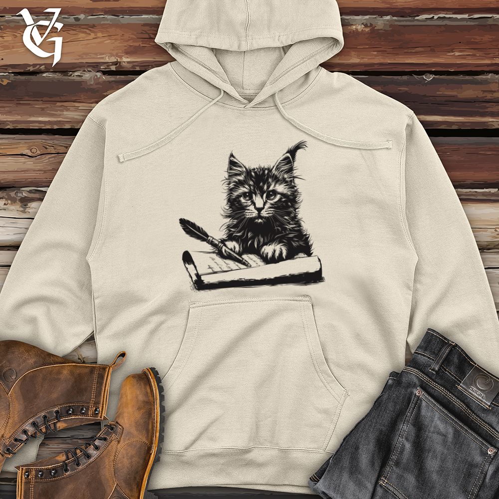 Viking Goods Kitten Poetic Scribe Midweight Hooded Sweatshirt Bone / L