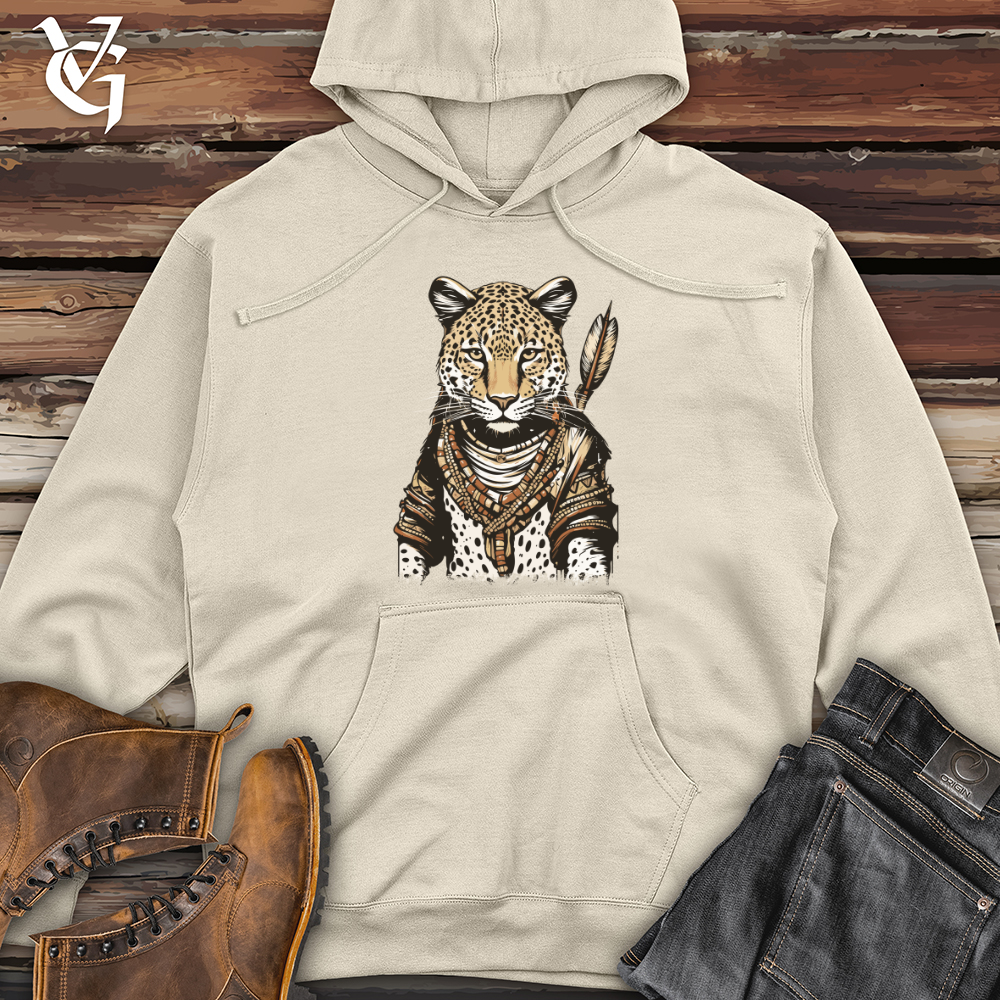 Viking Goods Leopard Tribal Archer Midweight Hooded Sweatshirt Bone / L