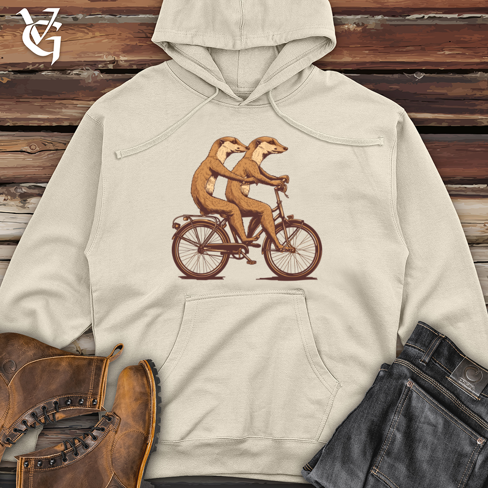 Viking Goods Meerkat Tandem Riders Midweight Hooded Sweatshirt Bone / L