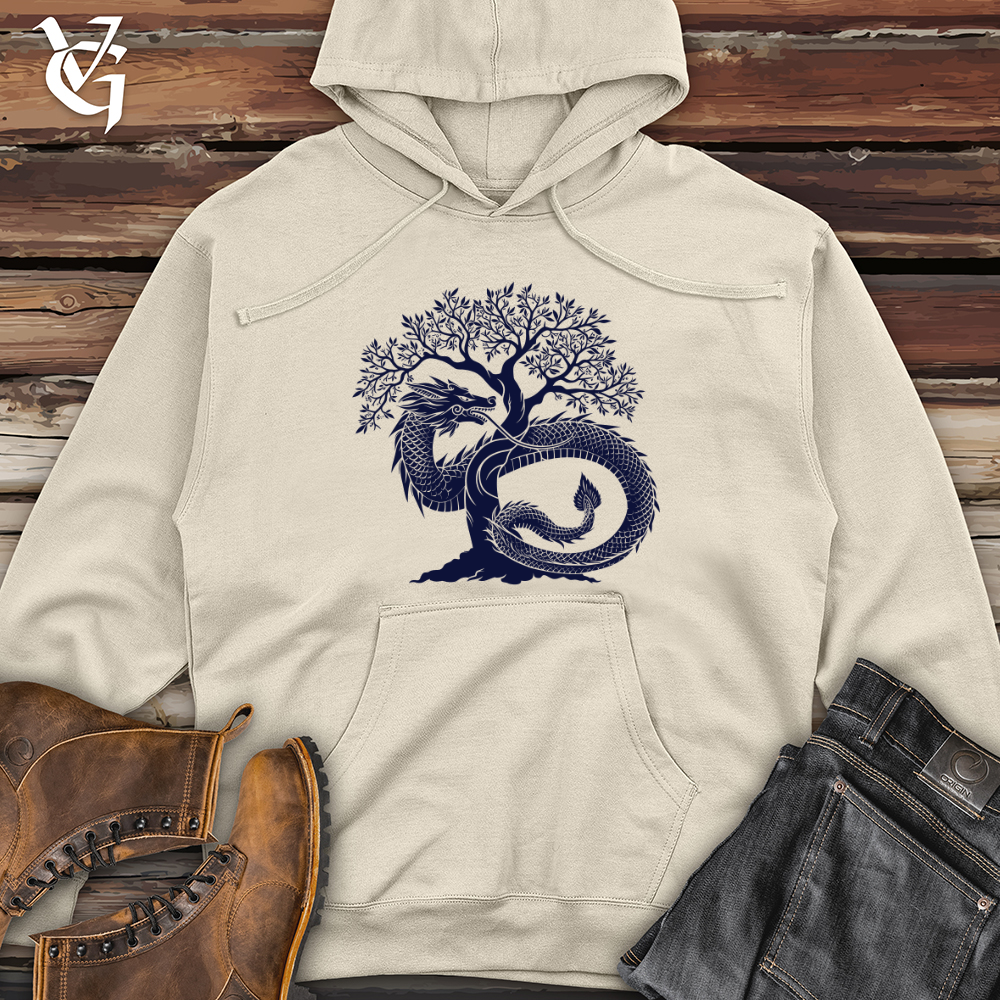 Viking Goods Mythical Dragon Cycle Midweight Hooded Sweatshirt Bone / L