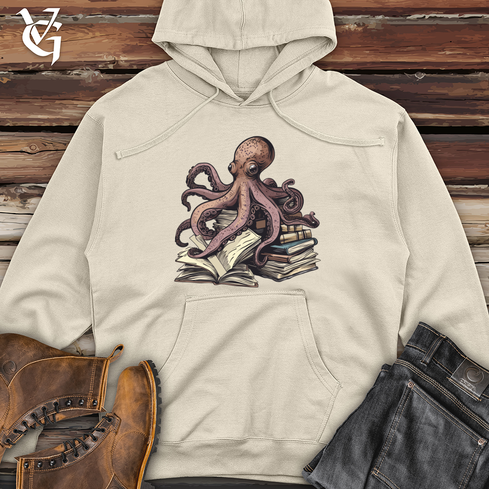 Viking Goods Octopus Book Wisdom Midweight Hooded Sweatshirt Bone / L