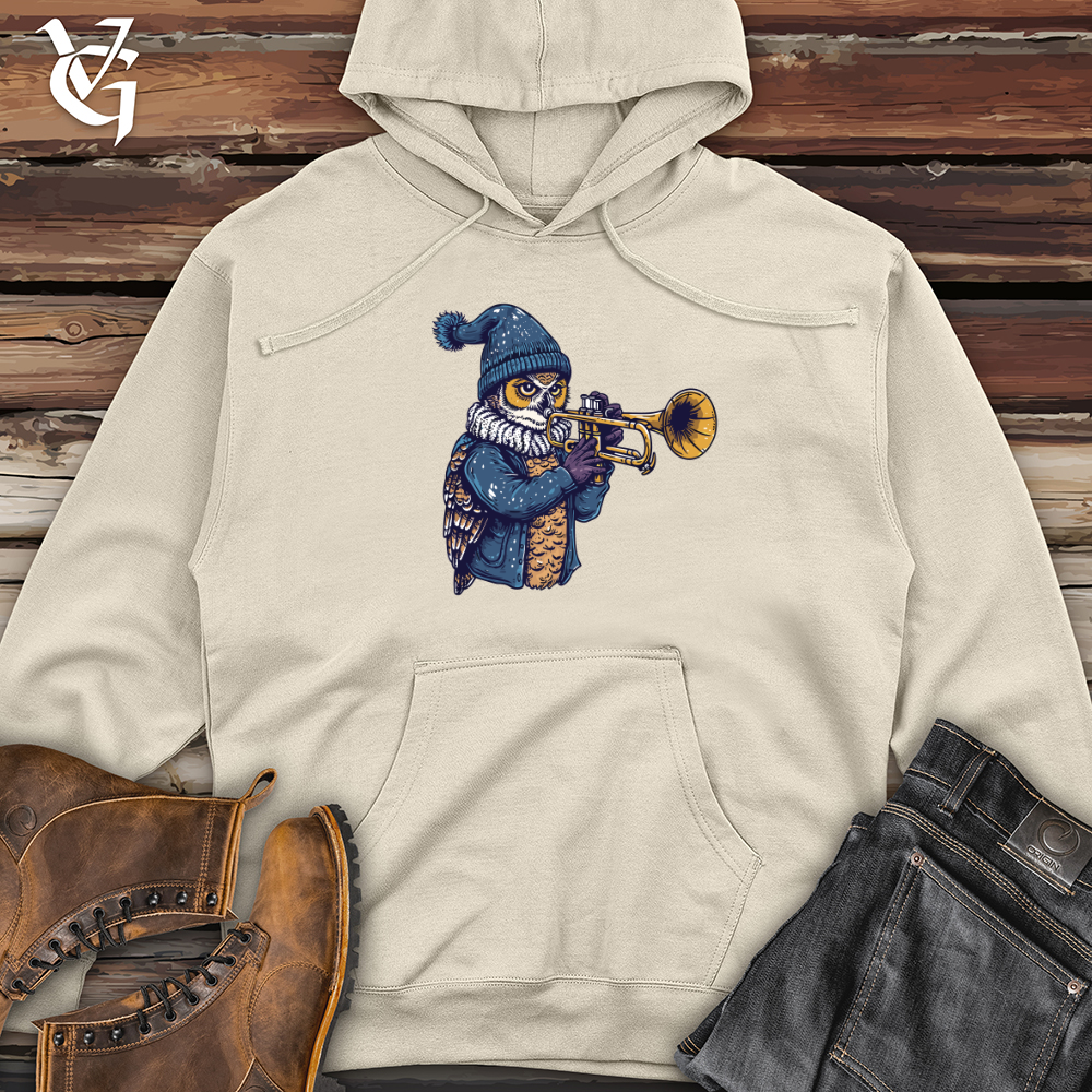 Viking Goods Owl Trumpet Performance Midweight Hooded Sweatshirt Bone / L