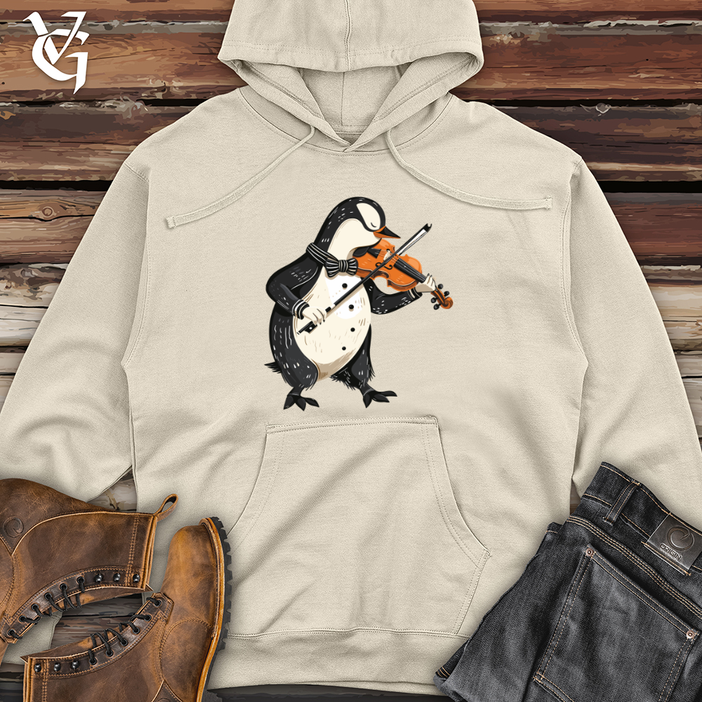 Viking Goods Penguin Violin Virtuoso Midweight Hooded Sweatshirt Army / L