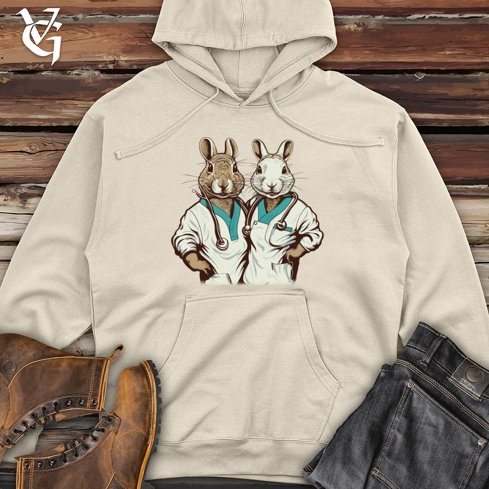 Viking Goods Rabbits Healthcare Team Midweight Hooded Sweatshirt Bone / L