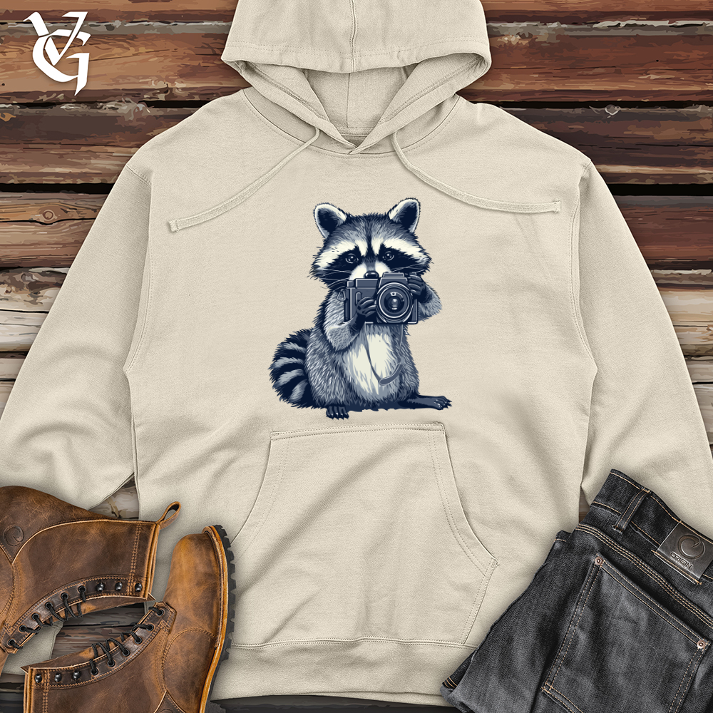 Viking Goods Raccoon Photographer Snapshot Midweight Hooded Sweatshirt Bone / L