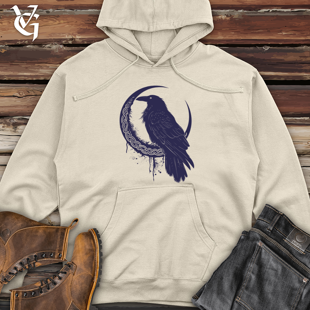 Viking Goods Raven Moonlit Enigma Midweight Hooded Sweatshirt Bone / L