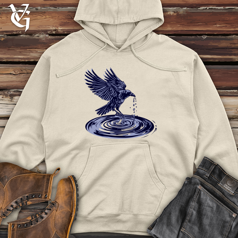 Viking Goods Raven Water Dance Midweight Hooded Sweatshirt Bone / L