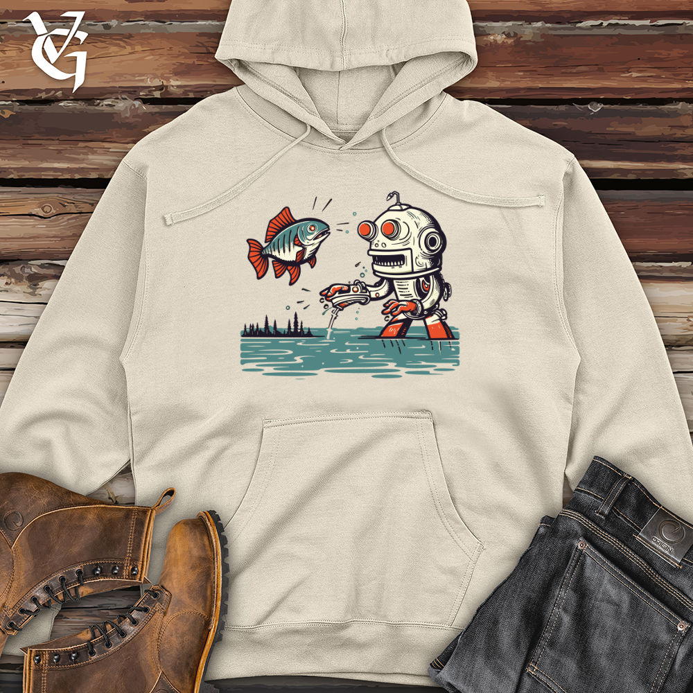 Viking Goods Robo Angler Midweight Hooded Sweatshirt Bone / L